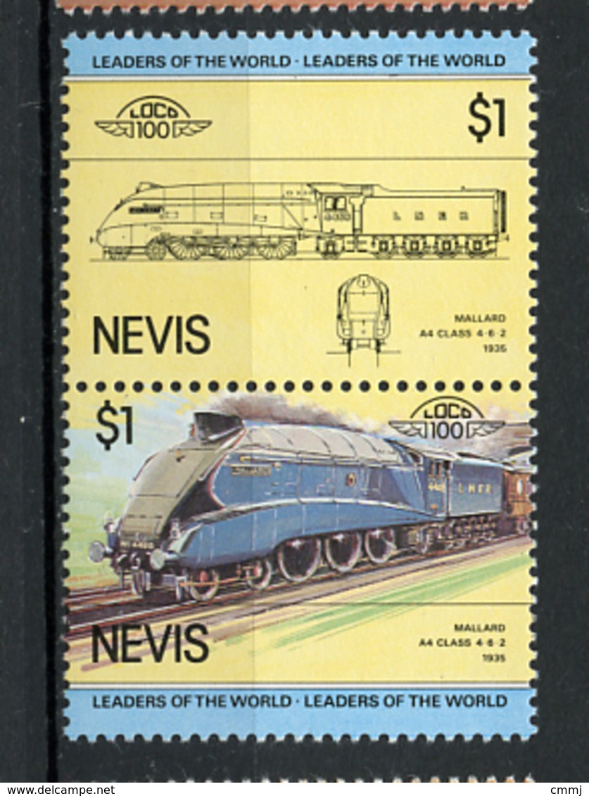 TRAINS - 1983 -  NEVIS  - Mi. Nr. 117/18 -  NH -  (UP.70.40) - St.Kitts E Nevis ( 1983-...)