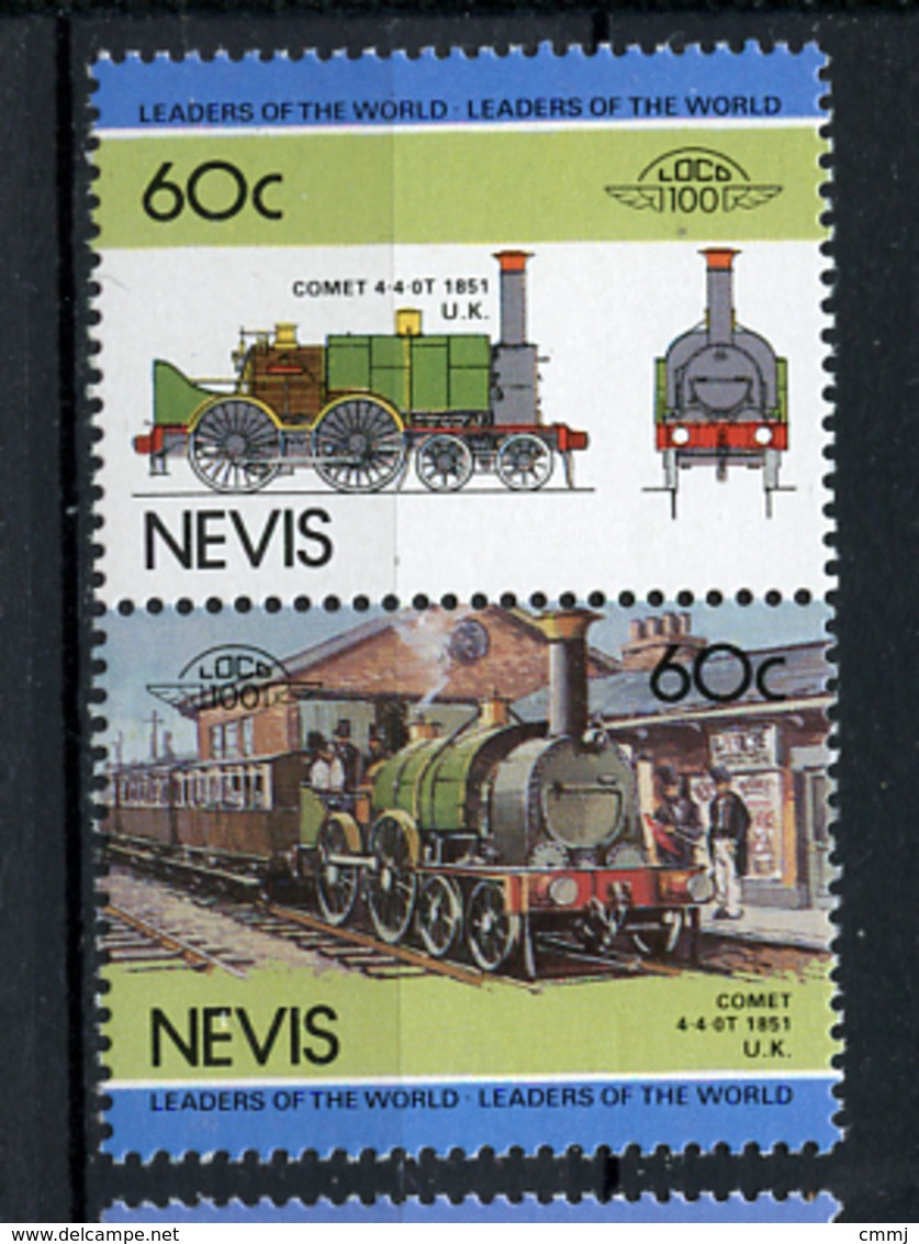 TRAINS - 1985 -  NEVIS  - Mi. Nr. 262/63 -  NH -  (UP.70.40) - St.Kitts E Nevis ( 1983-...)