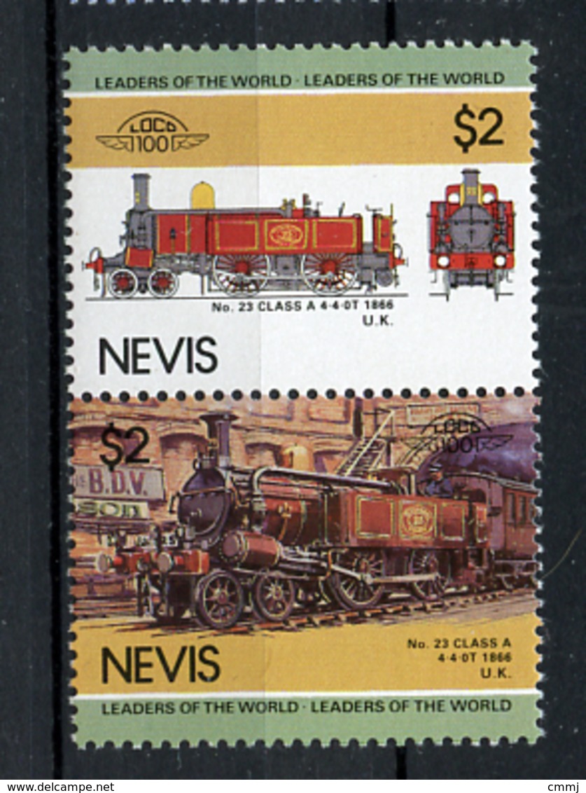 TRAINS - 1985 -  NEVIS  - Mi. Nr. 266/67 -  NH -  (UP.70.40) - St.Kitts E Nevis ( 1983-...)