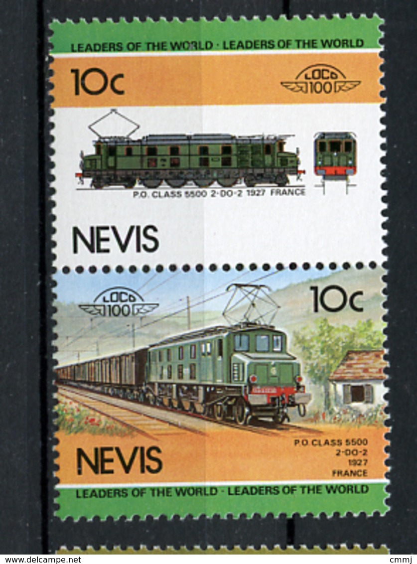 TRAINS - 1984 -  NEVIS  - Mi. Nr. 204/05 -  NH -  (UP.70.40) - St.Kitts E Nevis ( 1983-...)