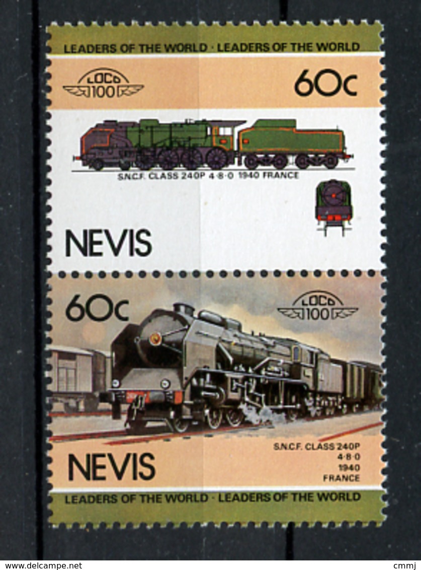 TRAINS - 1984 -  NEVIS  - Mi. Nr. 206/07 -  NH -  (UP.70.40) - St.Kitts E Nevis ( 1983-...)