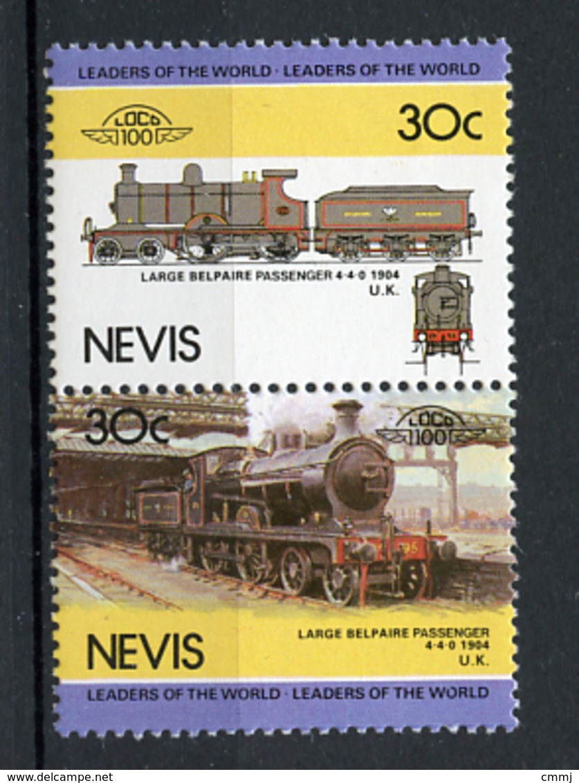 TRAINS - 1984 -  NEVIS  - Mi. Nr. 282/83 -  NH -  (UP.70.40) - St.Kitts E Nevis ( 1983-...)