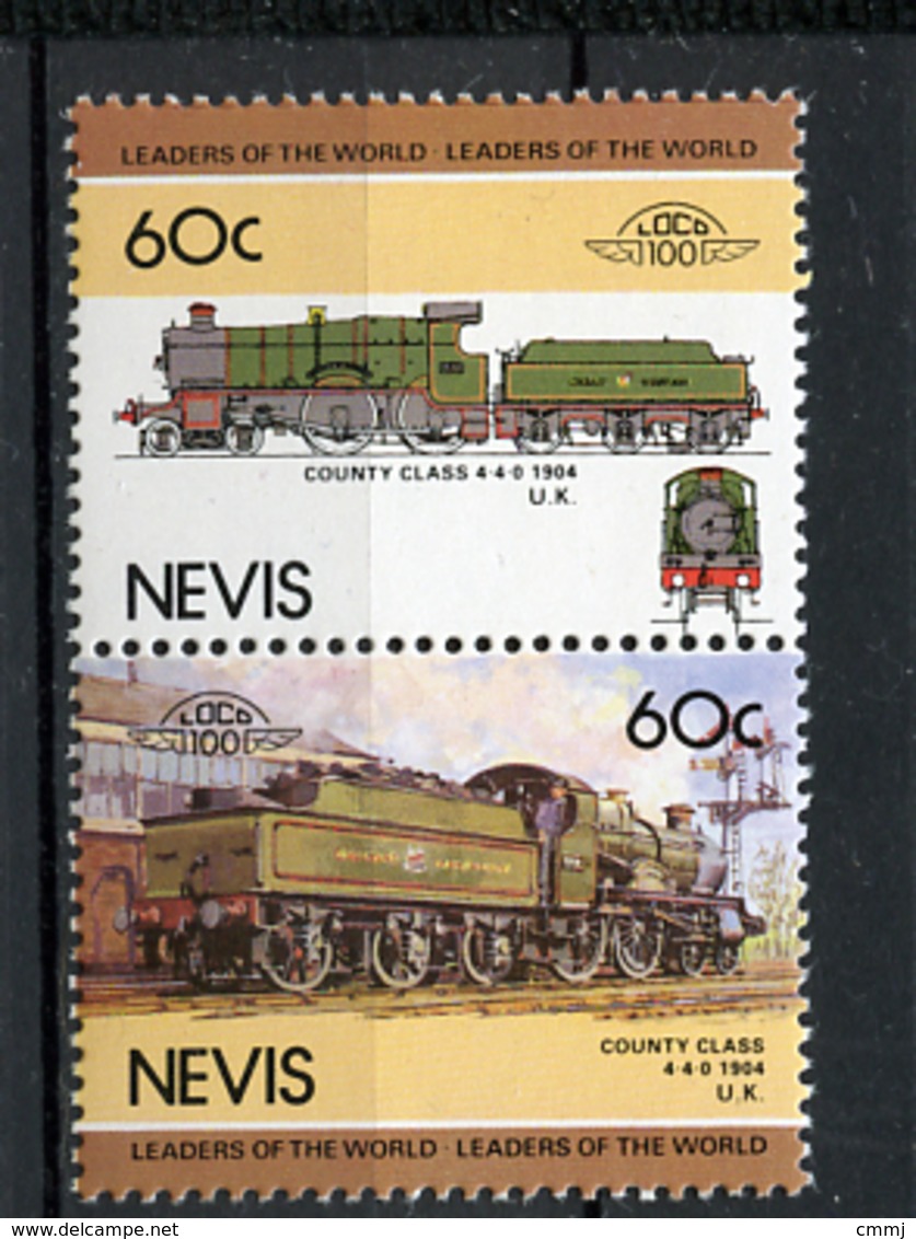 TRAINS - 1984 -  NEVIS  - Mi. Nr. 284/85 -  NH -  (UP.70.40) - St.Kitts E Nevis ( 1983-...)