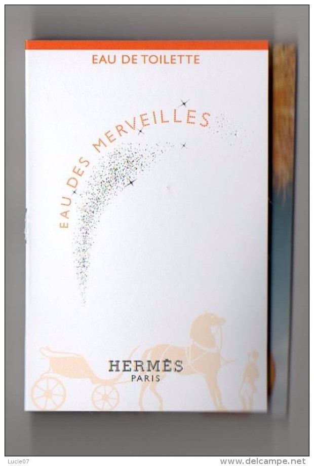 Tube Sur Carte Echantillon HERMES  EAU DES MERVEILLES  EDT 2 ML - Echantillons (tubes Sur Carte)