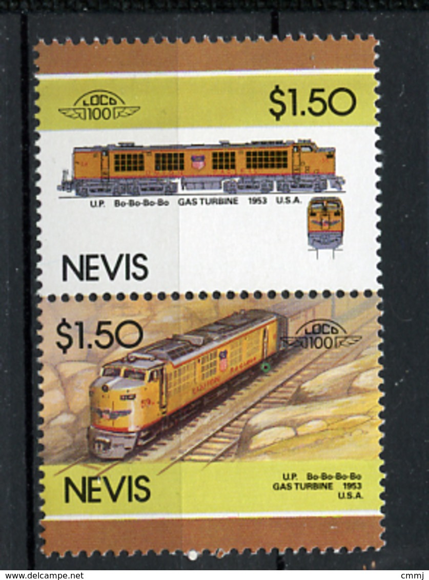 TRAINS - 1986 -  NEVIS  - Mi. Nr. 344/45 -  NH -  (UP.70.40) - St.Kitts E Nevis ( 1983-...)