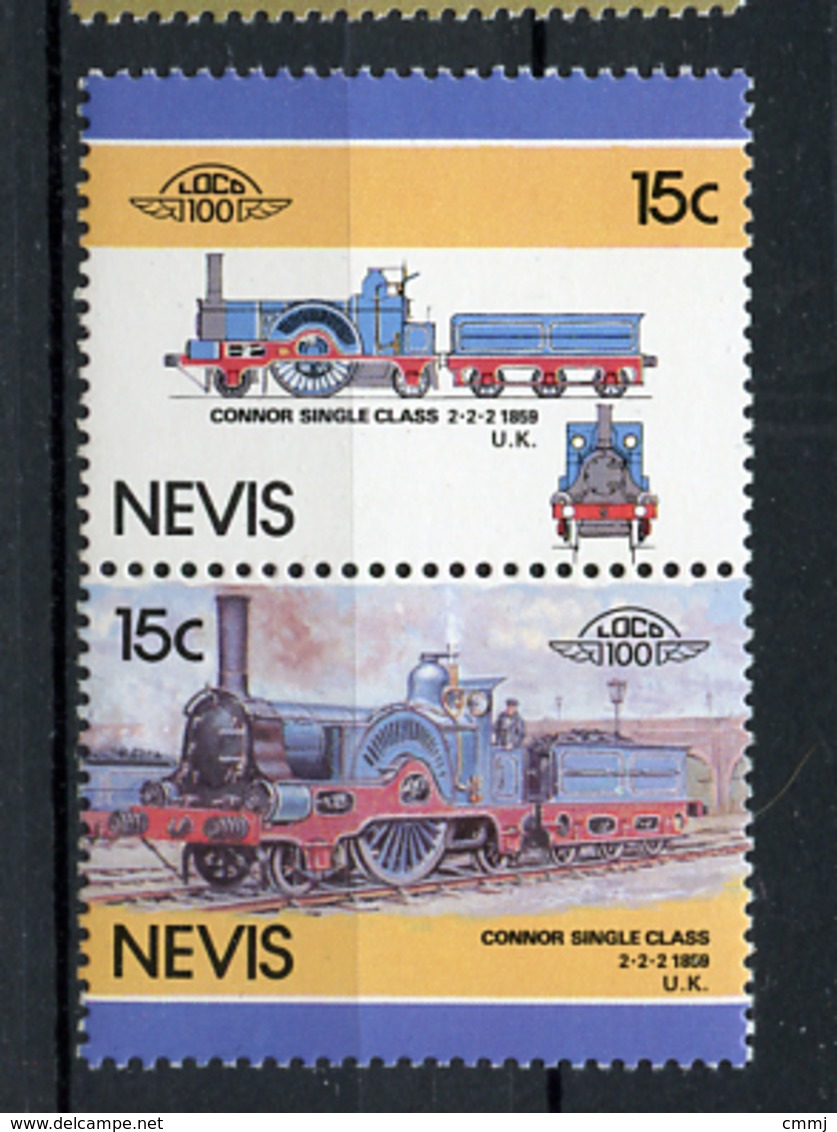 TRAINS - 1986 -  NEVIS  - Mi. Nr. 414/15 -  NH -  (UP.70.40) - St.Kitts E Nevis ( 1983-...)