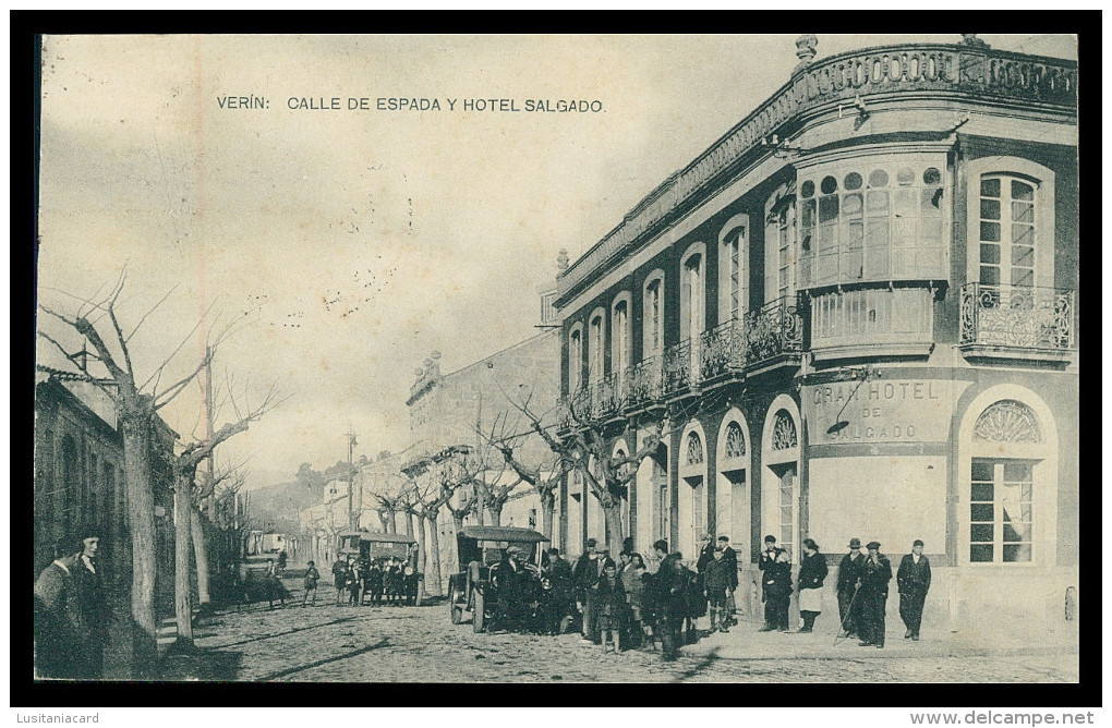 SPAIN -VERIN -  Calle De Espada E Hotel Salgado ( Ed.Fototipia  Hauser Y Menet) Carte Postale - Hotels & Restaurants