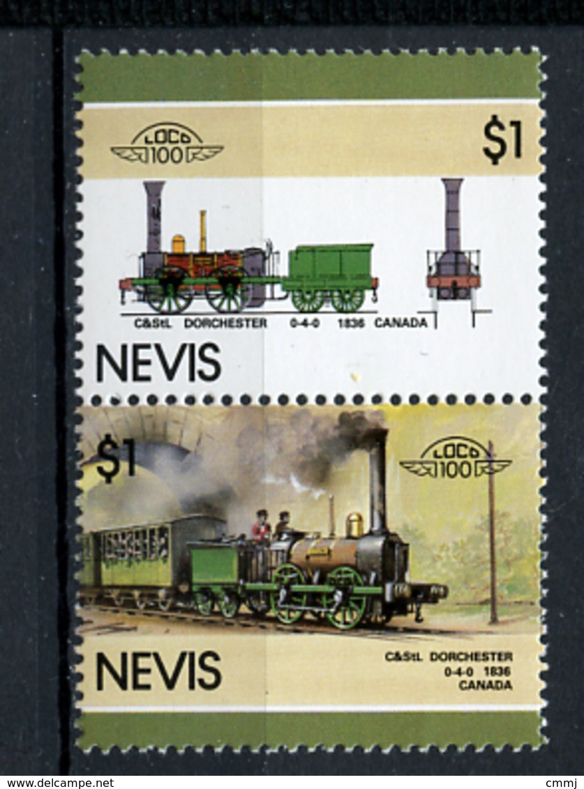 TRAINS - 1986 -  NEVIS  - Mi. Nr. 422/23 -  NH -  (UP.70.40) - St.Kitts E Nevis ( 1983-...)
