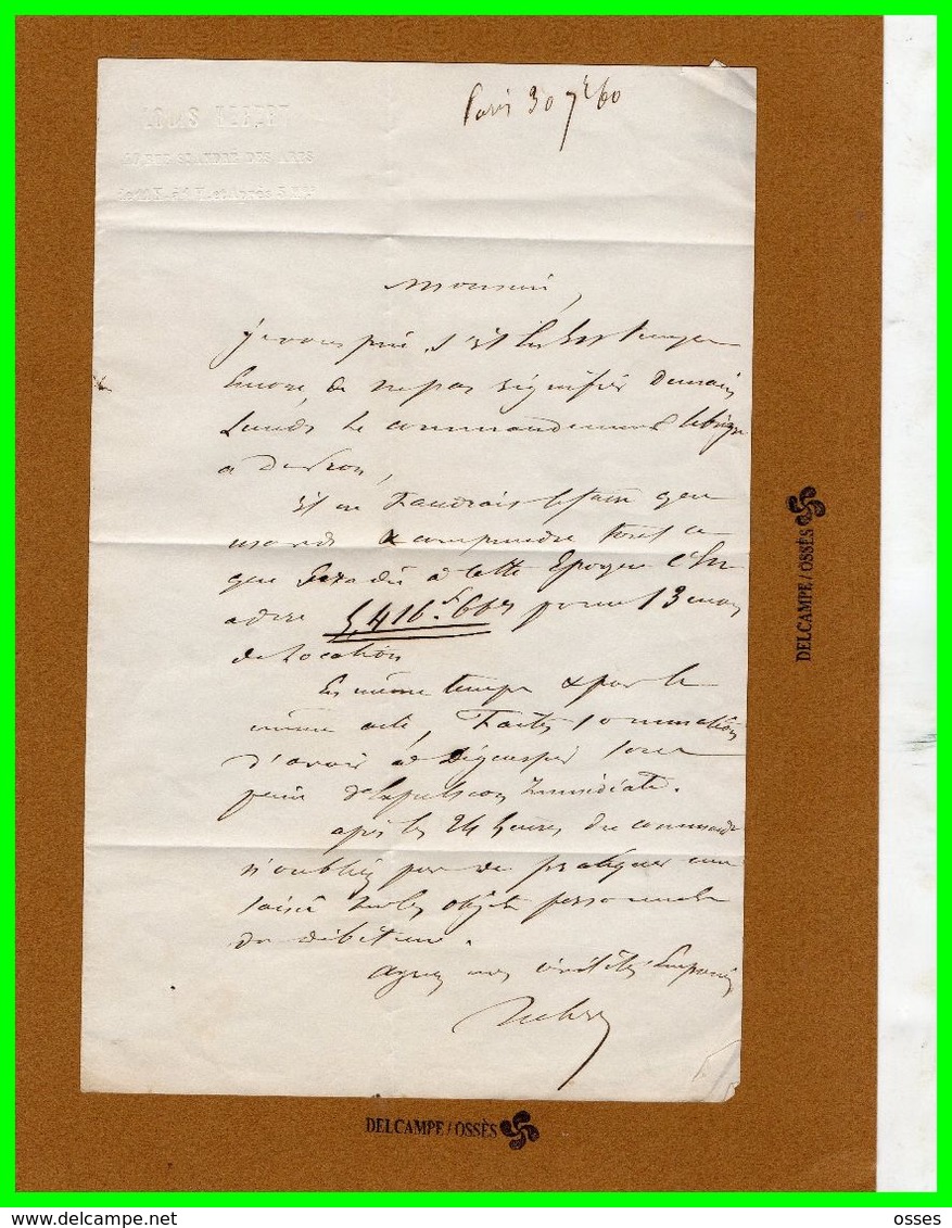 Lettre Pli1860.Paris à St.Germain En Laye.n°14B.typeII.20c.bleu1860.Empire.Franc NapoléonIII - 1849-1876: Période Classique