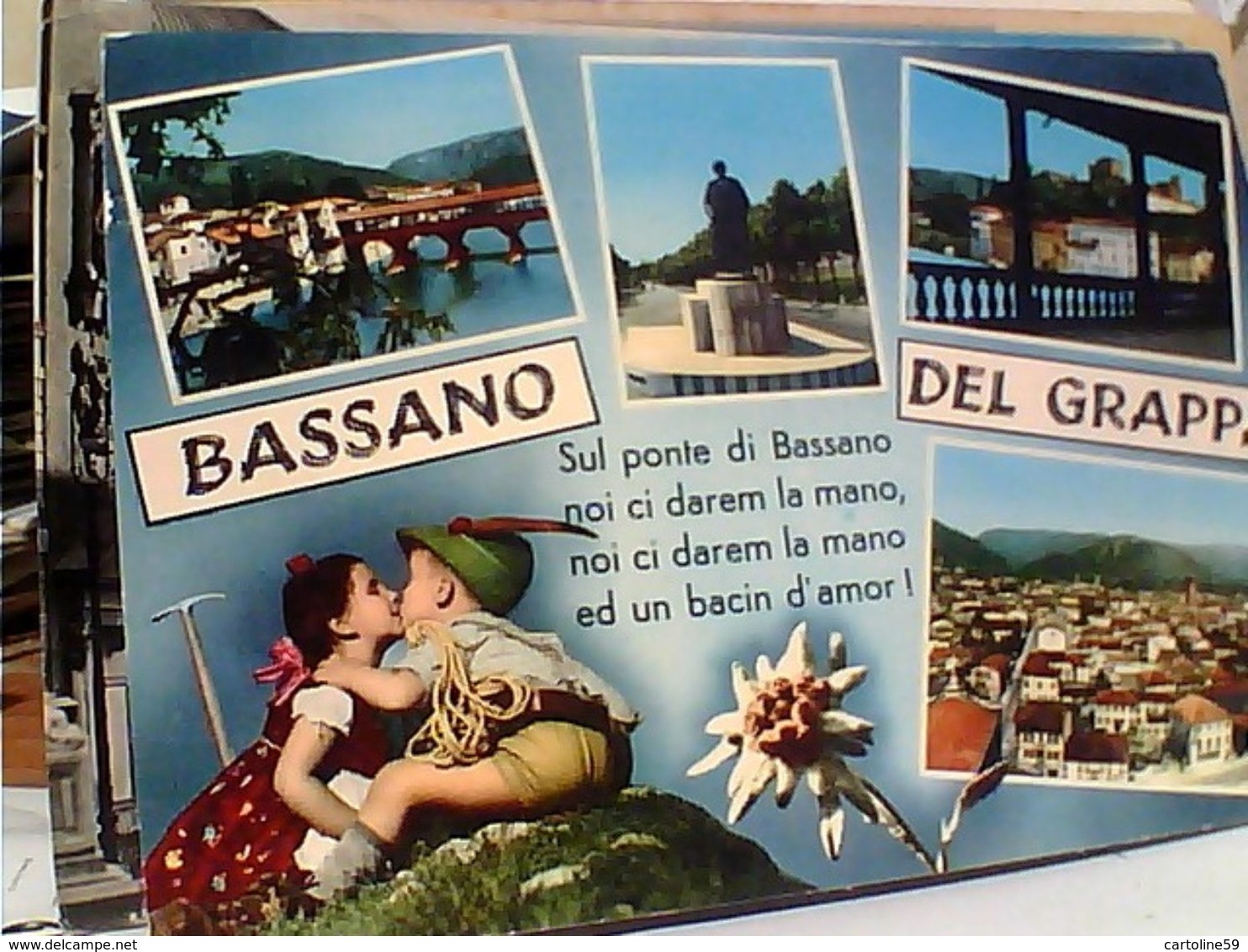 7 CARD BASSANO DEL GRAPPA VEDUTE  PAESE PIAZZA PONTE  VBN1970/85 GP22753 - Vicenza