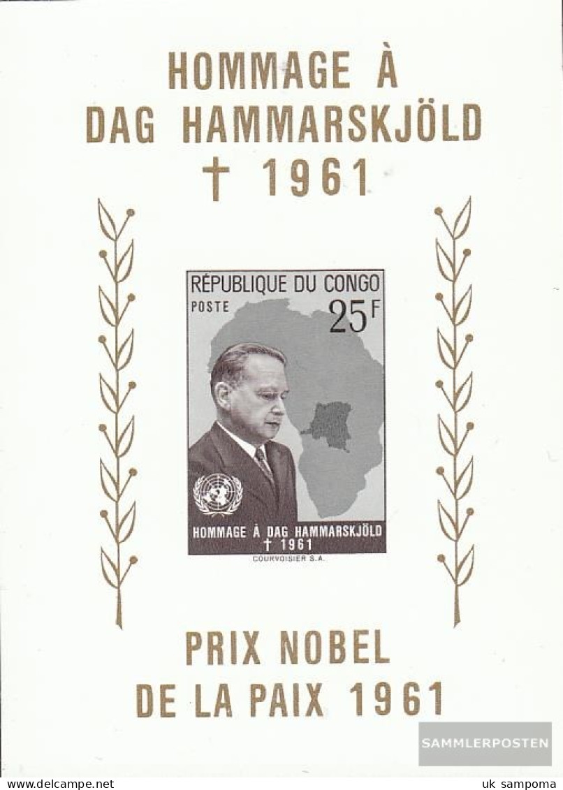 Kongo (Kinshasa) Block1 (complete Issue) Unmounted Mint / Never Hinged 1962 Dag Hammarskjöld - Blocks & Sheetlets