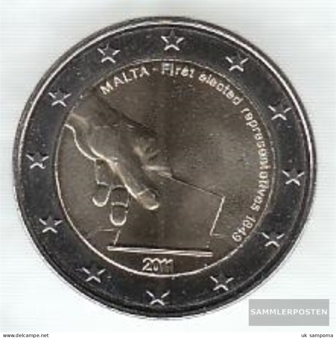 Malta 2011 Stgl./unzirkuliert Stgl./unzirkuliert 2011 2 Euro Election The First Members - Malta