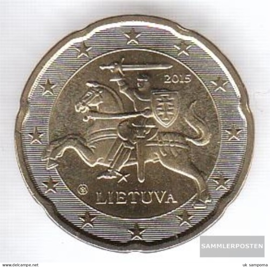 Lithuania LIT 5 2015 Stgl./unzirkuliert Stgl./unzirkuliert 2015 Kursmünze 20 Cent - Lituanie