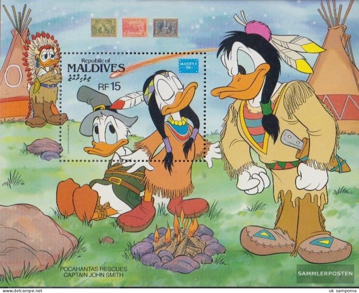 Maldives Block119 (complete Issue) Unmounted Mint / Never Hinged 1986 Walt-Disney-Figures - Maldives (1965-...)