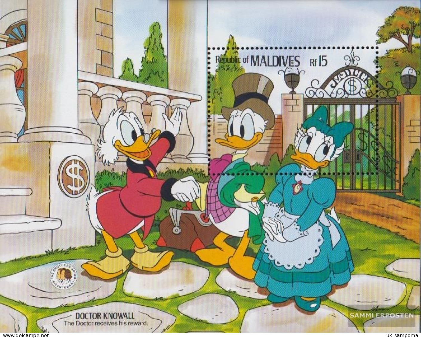 Maldives Block115 (complete Issue) Unmounted Mint / Never Hinged 1985 Walt-Disney-Figures - Maldives (1965-...)