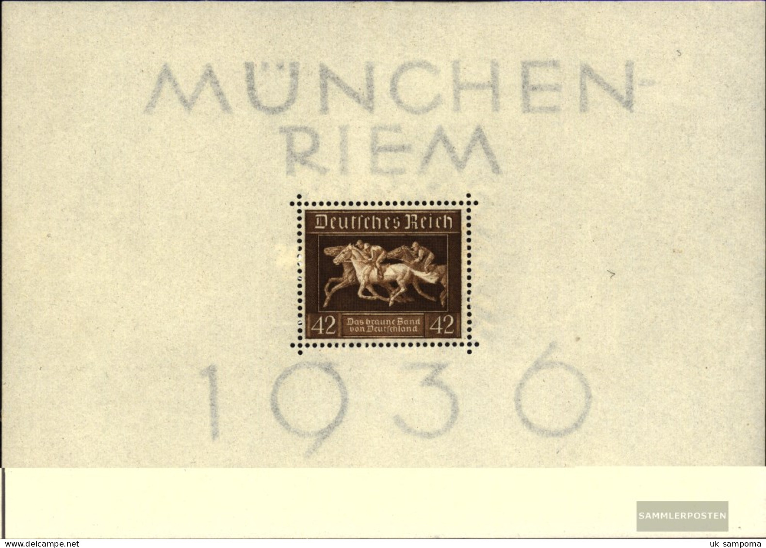 German Empire Block4 (complete Issue) With Hinge 1936 That Brown Tie - Blocks & Sheetlets