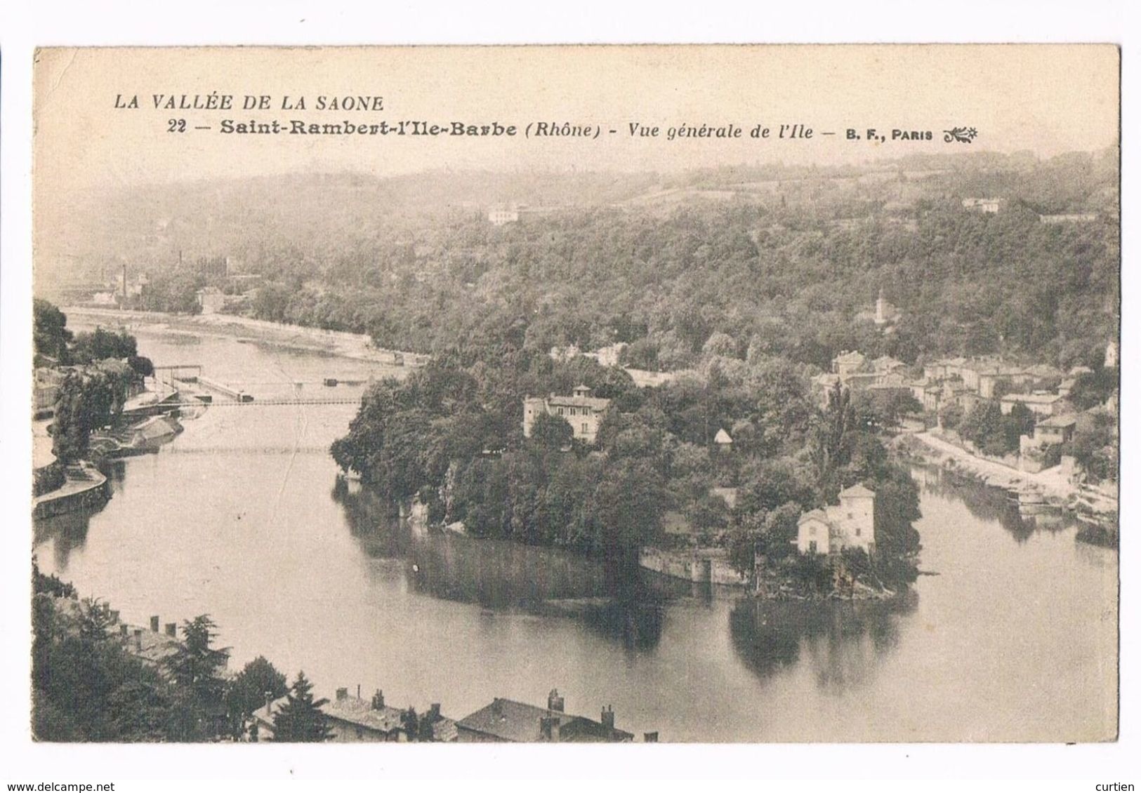 SAINT RAMBERT - L'ILE - BARBE  69  Vue Sur L'ile En 1918 - Autres & Non Classés