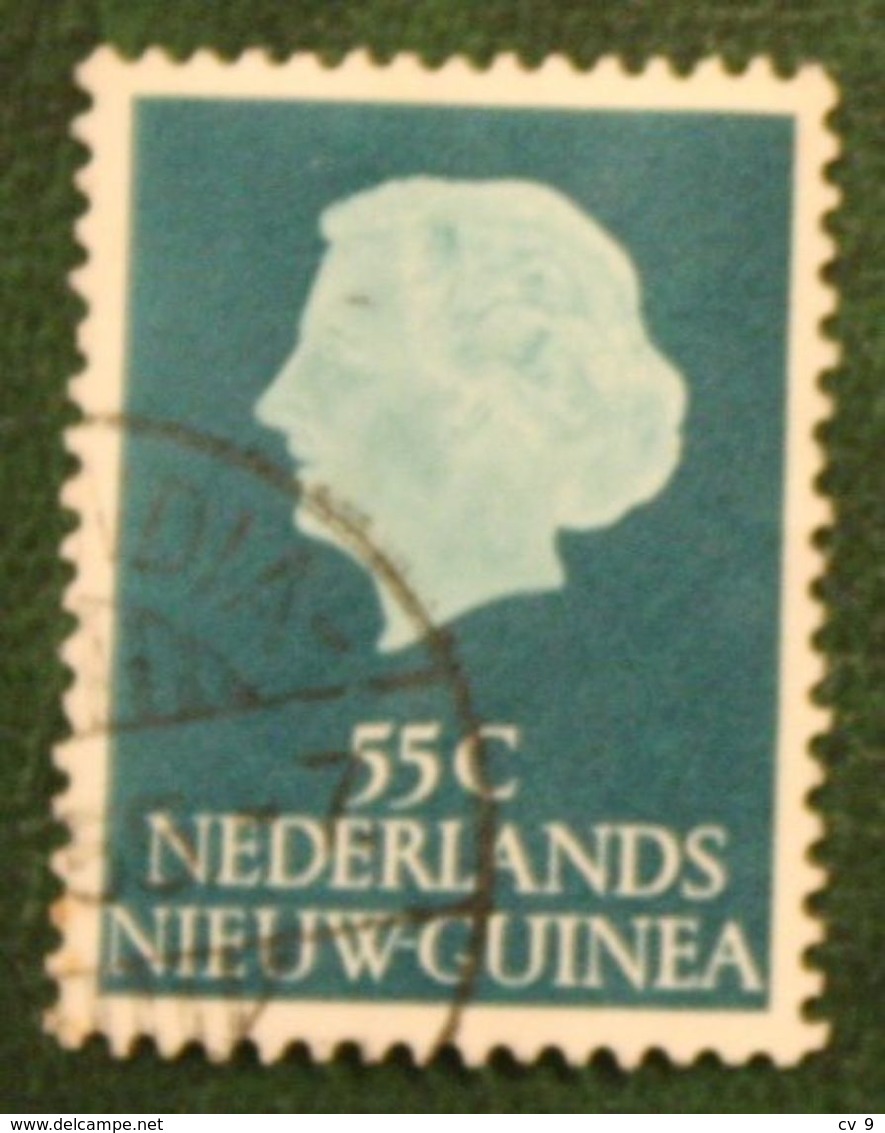 55 Ct Koningin Juliana NVPH 34 1954 Gestempeld Used NIEUW GUINEA NIEDERLANDISCH NEUGUINEA NETHERLANDS NEW GUINEA - Netherlands New Guinea