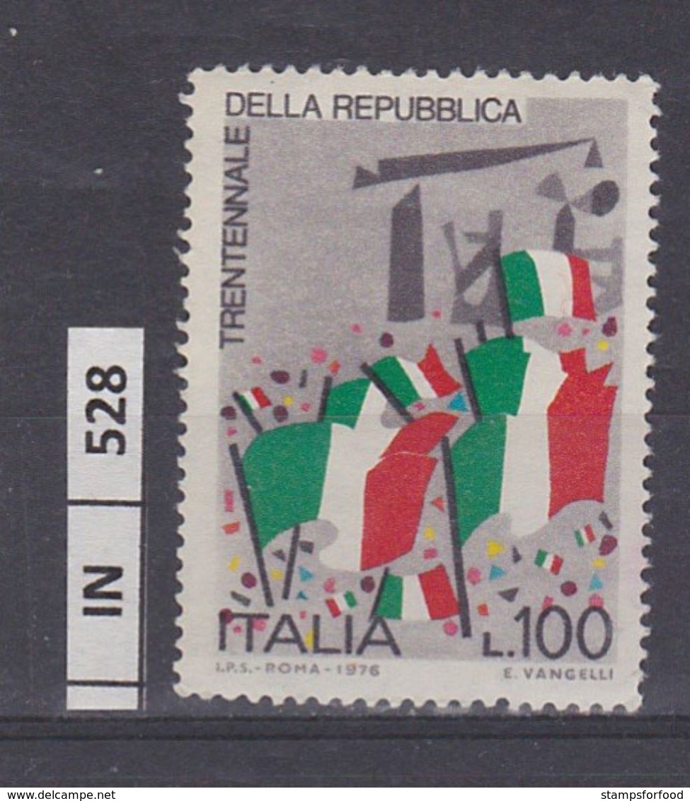 ITALIA REPUBBLICA, 1976	Trentennale Della Repubblica L. 100 Nuovo - 1971-80:  Nuovi