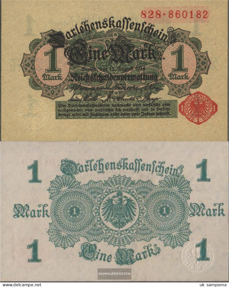 German Empire RosbgNr: 51b, Without Vacuum Dark Uncirculated 1914 1 Mark - Andere & Zonder Classificatie