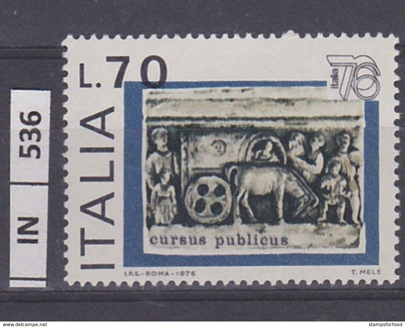 ITALIA REPUBBLICA, 1976	Esposizione Filatelia L. 70 Nuovo - 1971-80:  Nuovi