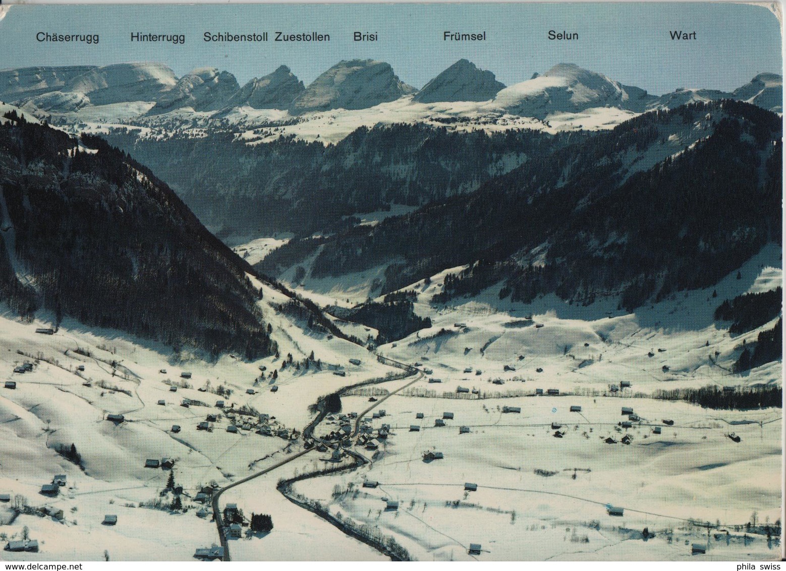 Flugaufnahme Stein (Toggenburg) Mit Churfirsten Im Winter En Hiver - Flugbild Gross - Stein