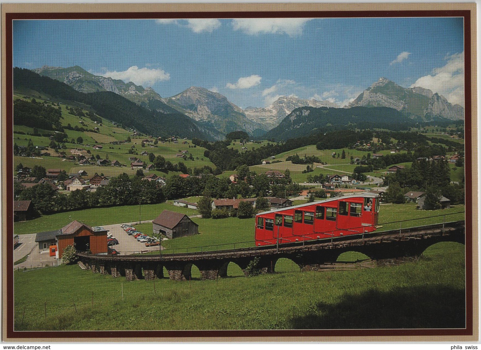 9657 Unterwasser Obertoggenburg Mit Standseilbahn Unterwasser-Iltios - Blick Zum Alpstein - Photo: Gross - Autres & Non Classés