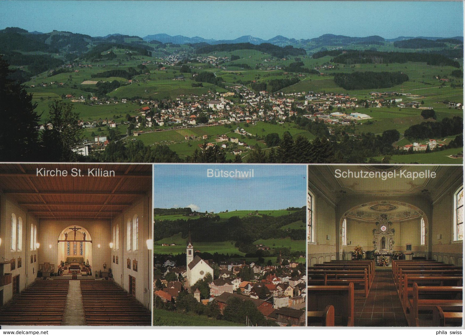 9606 Bütschwil Im Toggenburg - Generalansicht, Kirche St. Kilian, Kirche, Schutzengel-Kapelle - Photo: Gross + H. Mayer - Bütschwil-Ganterschwil