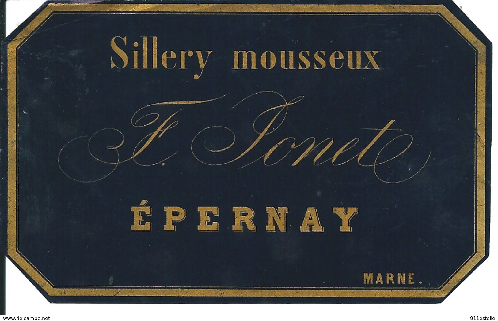 SILLERY MOUSSEUX   F PONET  EPERNAY - Champagne