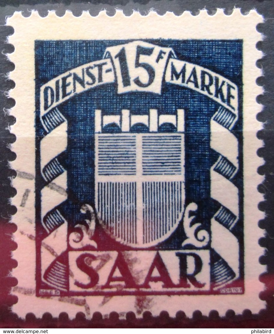 SARRE              SERVICE 34                OBLITERE - Dienstzegels
