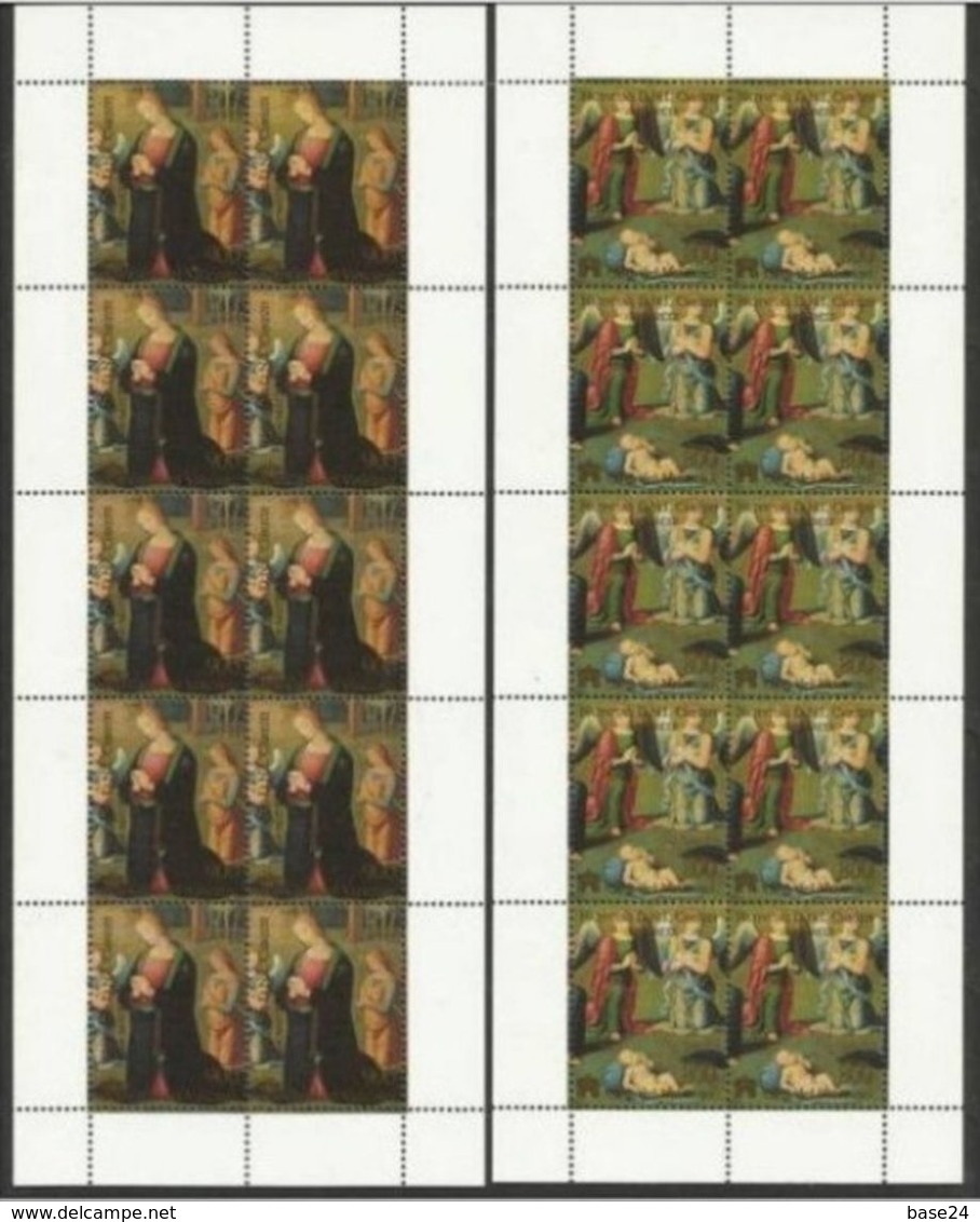 1999 Vaticano Vatican NATALE (con Prior.) - CHRISTMAS 10 Serie Di 4v. In Minifoglio MNH** Minisheet - Natale