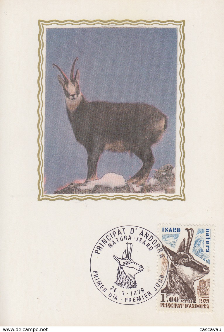 Carte Maximum  1er  Jour   ANDORRE  ANDORRA   ISARD   1979 - Animalez De Caza