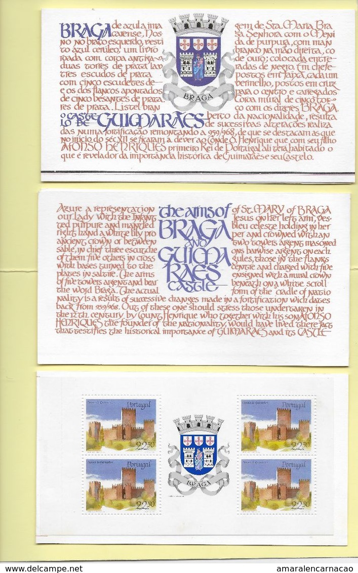 TIMBRES  - STAMPS - (CARNET) - PORTUGAL - CHATEAUX  ET ARMES DU PORTUGAL - GUIMARÃES (BRAGA) - Carnets