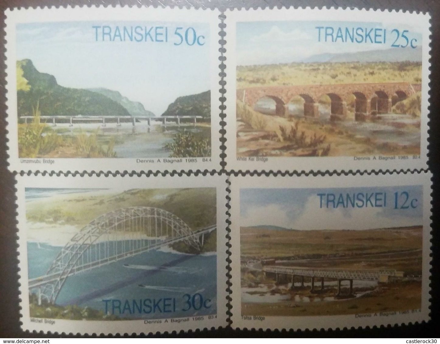 O) 1985 TRANSKEI, BRIDGES - MITCHELL-WHITE KEI-UMZIMVUBU-TSITSA, SET MNH - Transkei