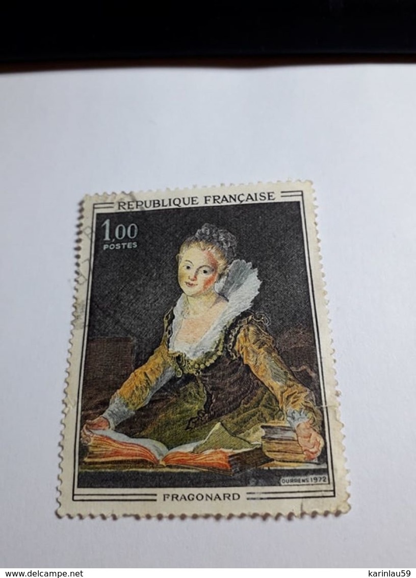 Timbre France 1972 - N° 1702 - (L'Etude, De Fragonard (1732-1806) Oblitéré - Gebraucht