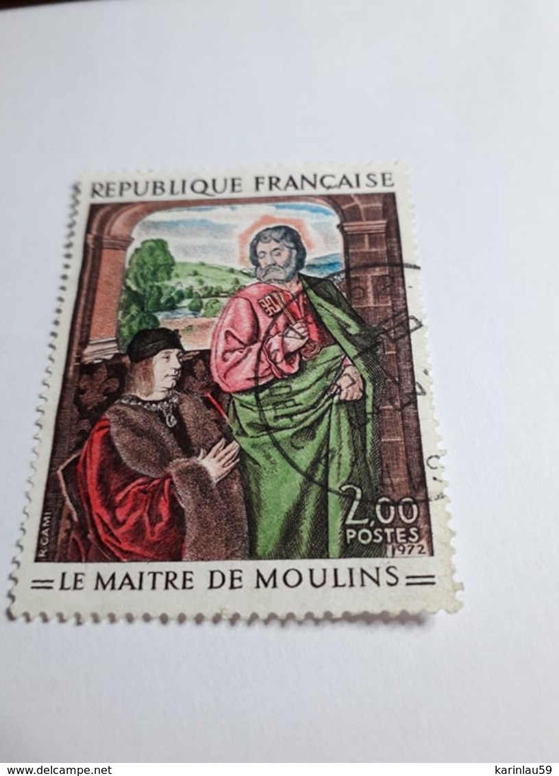 Timbre France 1972 / Y&T N° 1732 ** : Oeuvre Du Maître De Moulins Oblitéré - Used Stamps