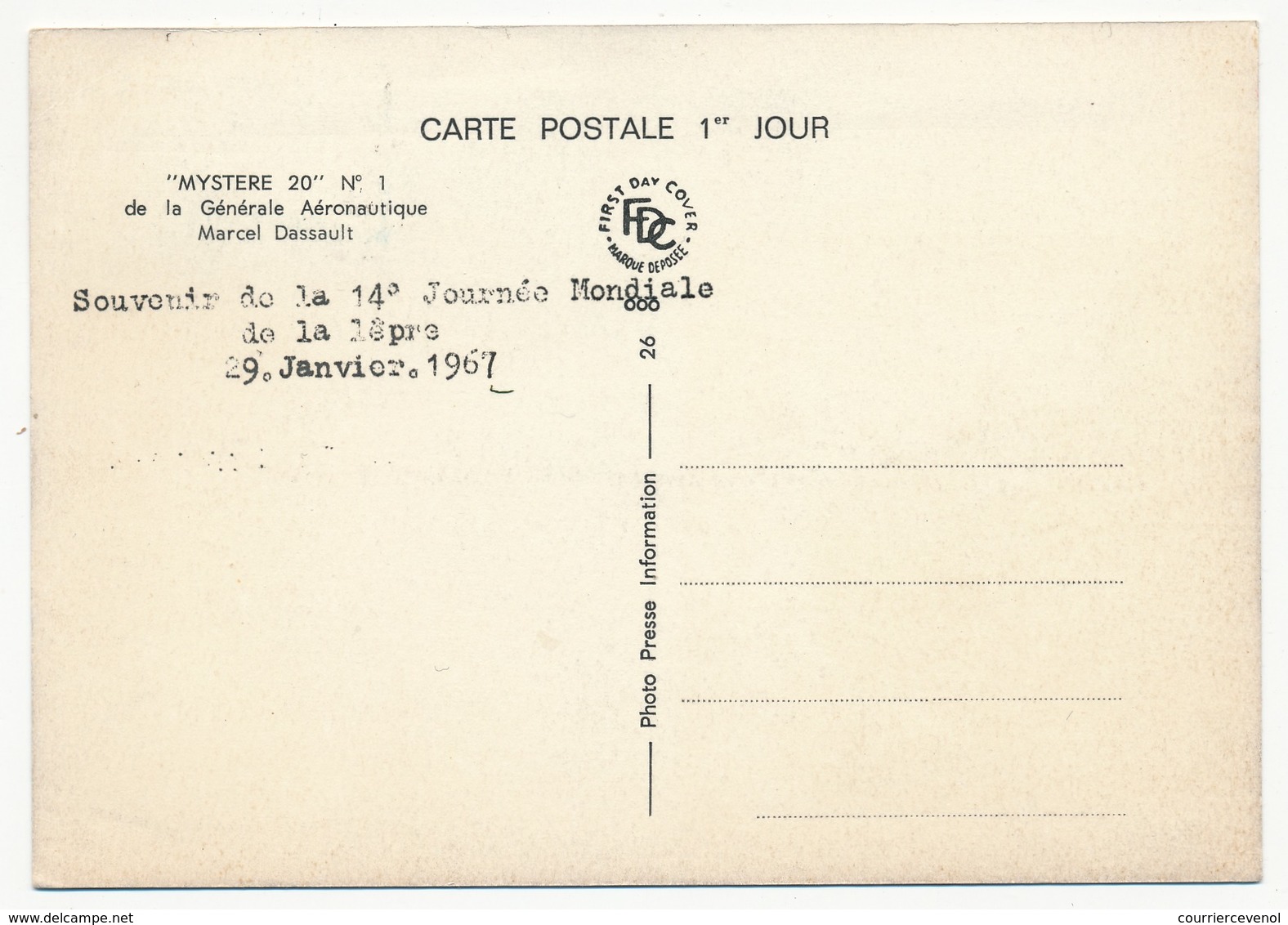 Carte Maximum - 100F CFA/2,00F Mystère 20 - LA MONTAGNE (Réunion) 1967 - 1960-1969