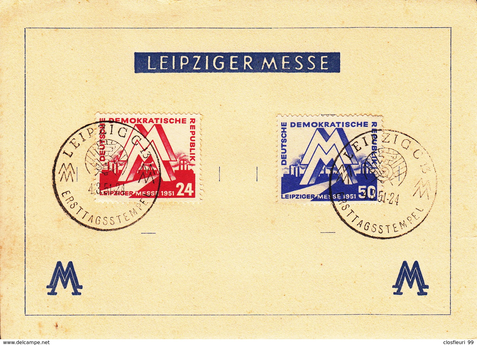 Leipziger Messe / Ersttagsstempel  4.3.1951 - Altri & Non Classificati