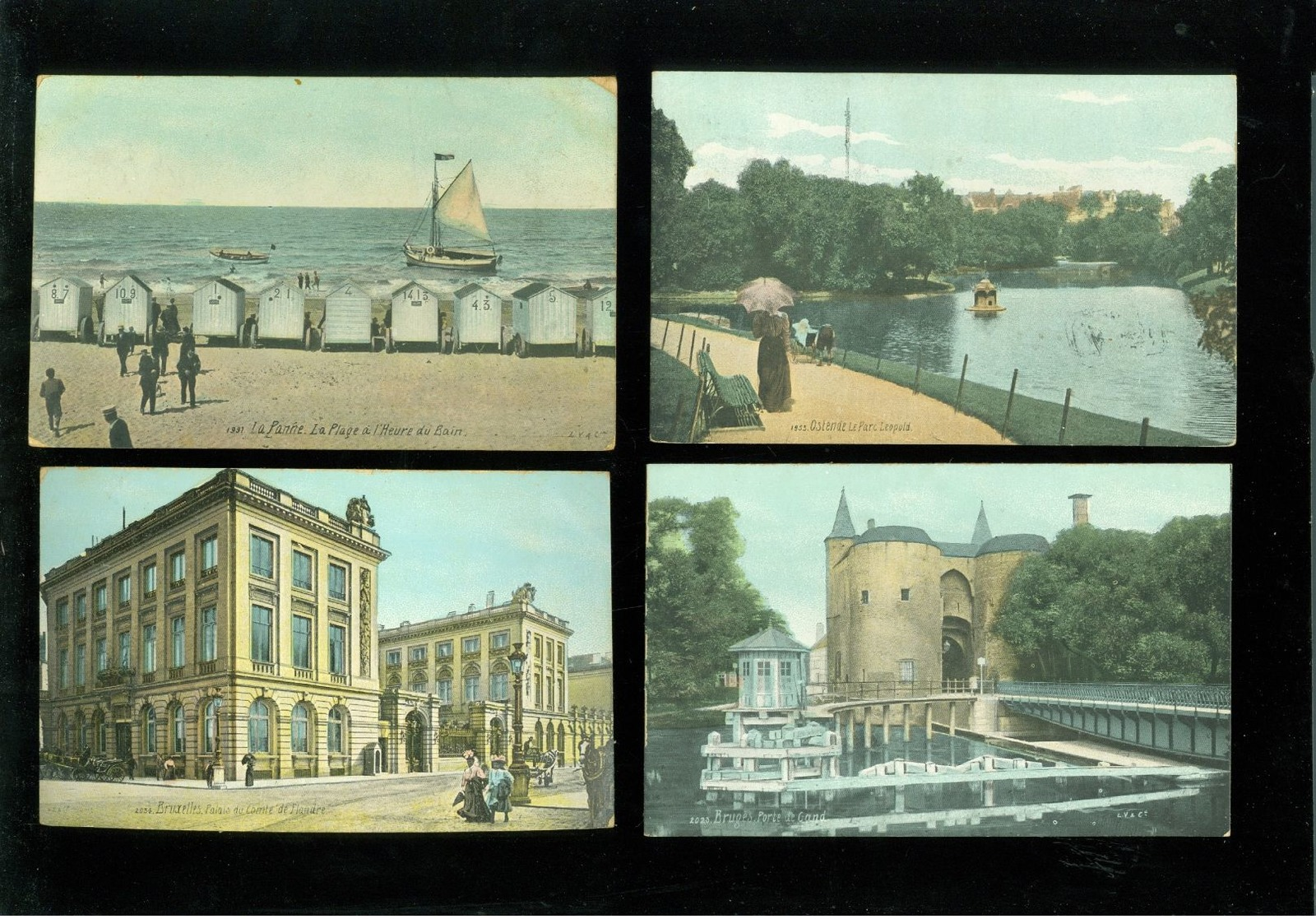 Beau lot de 60 cartes postales de Belgique " Aqua - Photo " , Paris      Mooi lot van 60 postkaarten van België