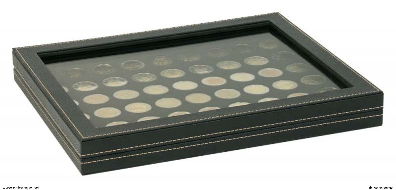 Lindner 2367-2154CE NERA M PLUS Coin Case With A Black Insert With 54 Round Compartments. Suitable For Coins With Ø Of - Supplies And Equipment