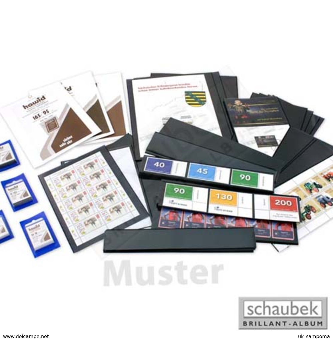 Schaubek CS2126 Schauclip Mounts 21,5 Mm X 26 Mm - Black (pack Of 50 Pieces) - Clear Sleeves