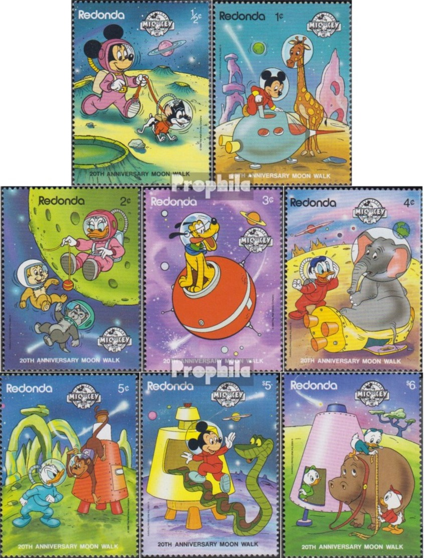 Redonda 303-310 (completa Edizione) MNH 1989 Walt-Disney-Cifre - Antigua E Barbuda (1981-...)