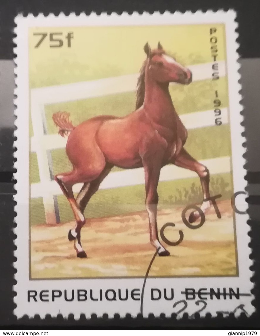 FRANCOBOLLI STAMPS BENIN AFRICA 1996 SERIE CAVALLI - Benin – Dahomey (1960-...)