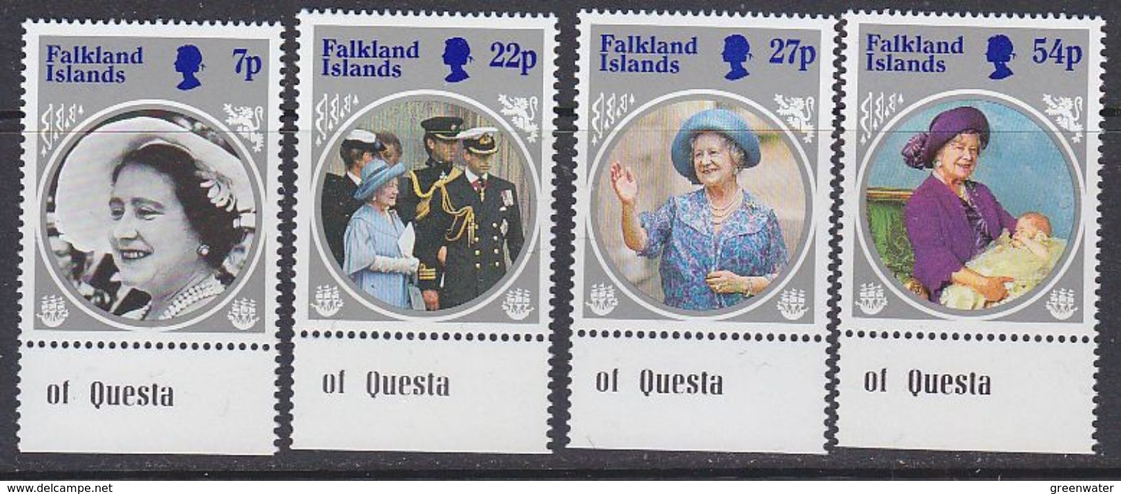 Falkland Islands 1985 Life And Times Of The Queen Mother 4v (+margin) ** Mnh (37825G) - Falklandeilanden