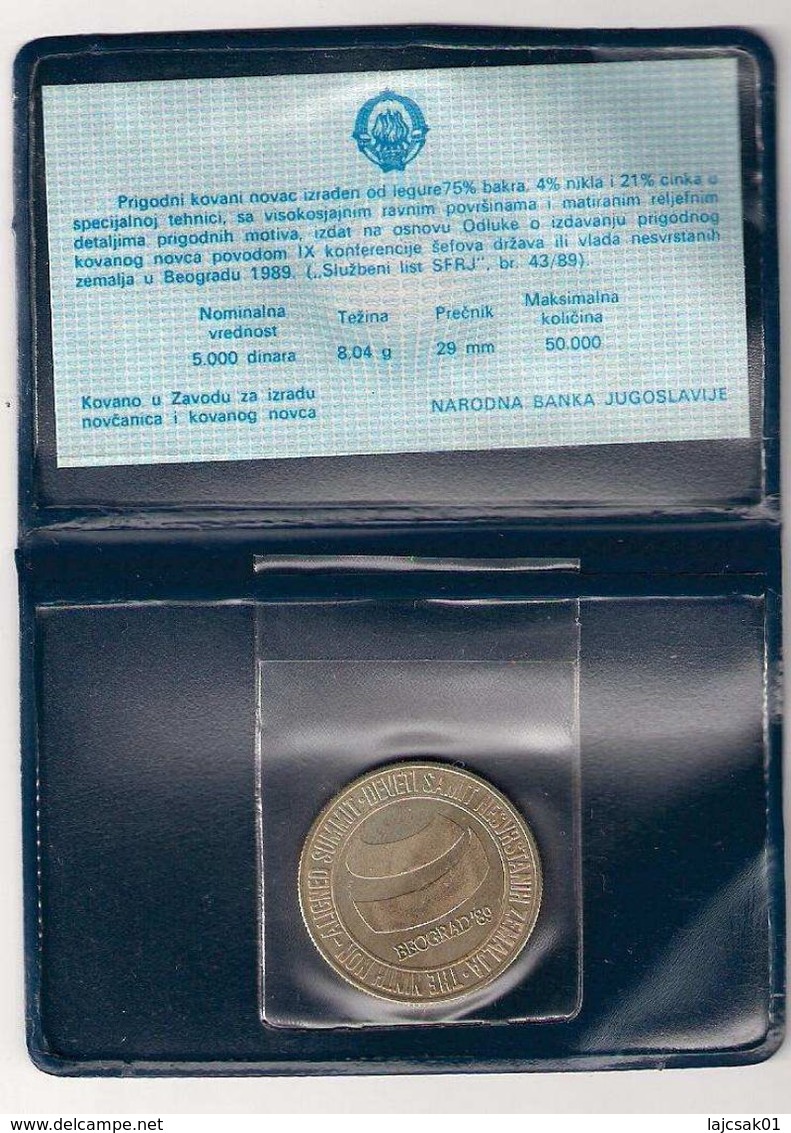 Yugoslavia 5000 Dinara 1989.UNC IX Summit Non-aligned Belgrade KM#135 - Yougoslavie