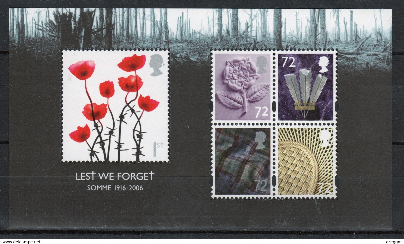 GB 2006 Mini Sheet Celebrating Lest We Forget 1st Issue Unmounted Mint Condition. - Blocks & Miniature Sheets