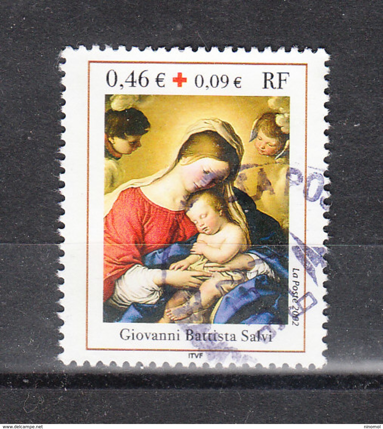 Francia   -   2002. Pro Croce Rossa. Madonna Con Bimbo. Pro Red Cross. Madonna With Child.Painting - Red Cross