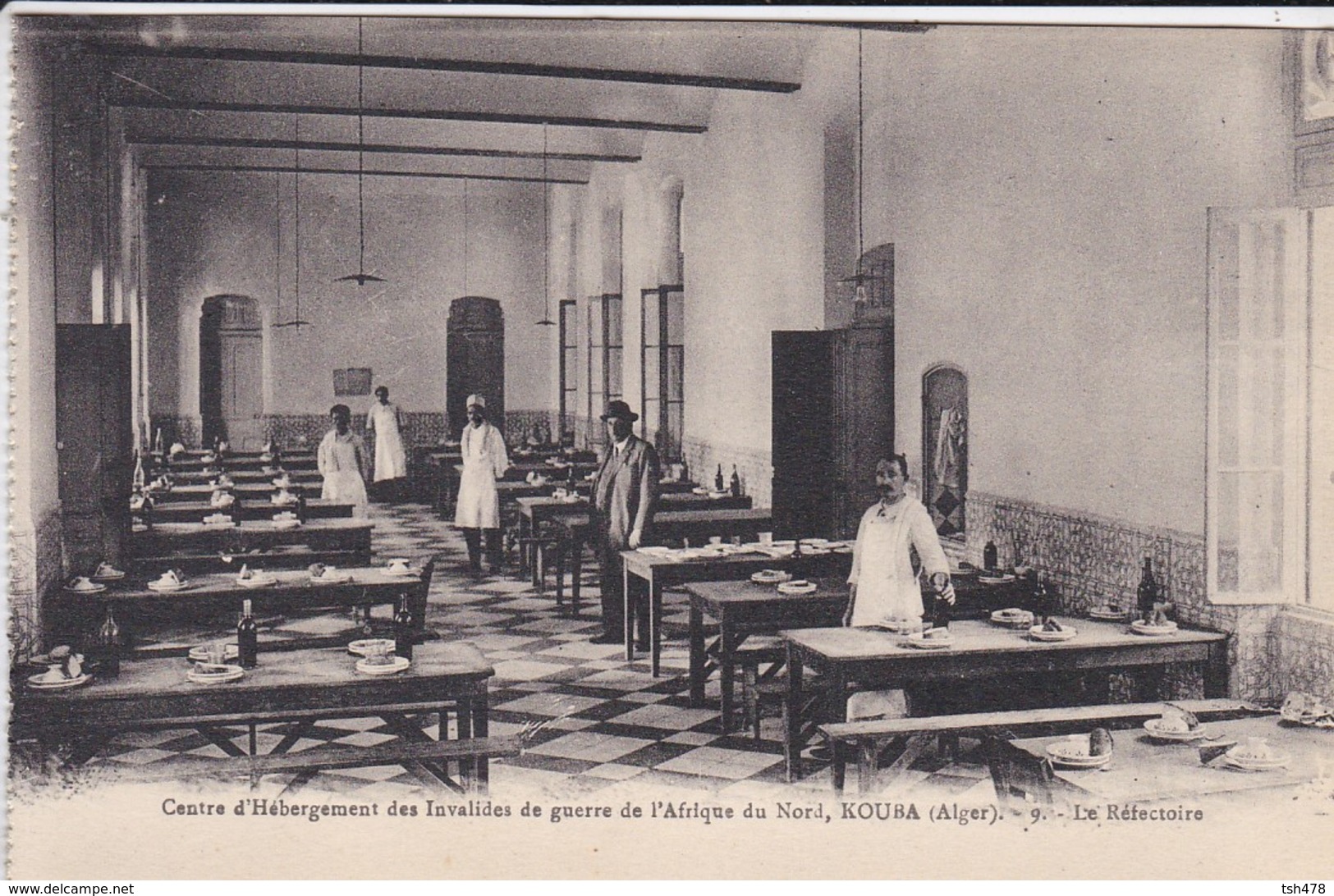 ALGERIE-ALGER-KOUBA--le Réfectoire--centre D'hébergement Des Invalides De Guerre De L'afrique Du Nord- Voir 2 Scans - Alger