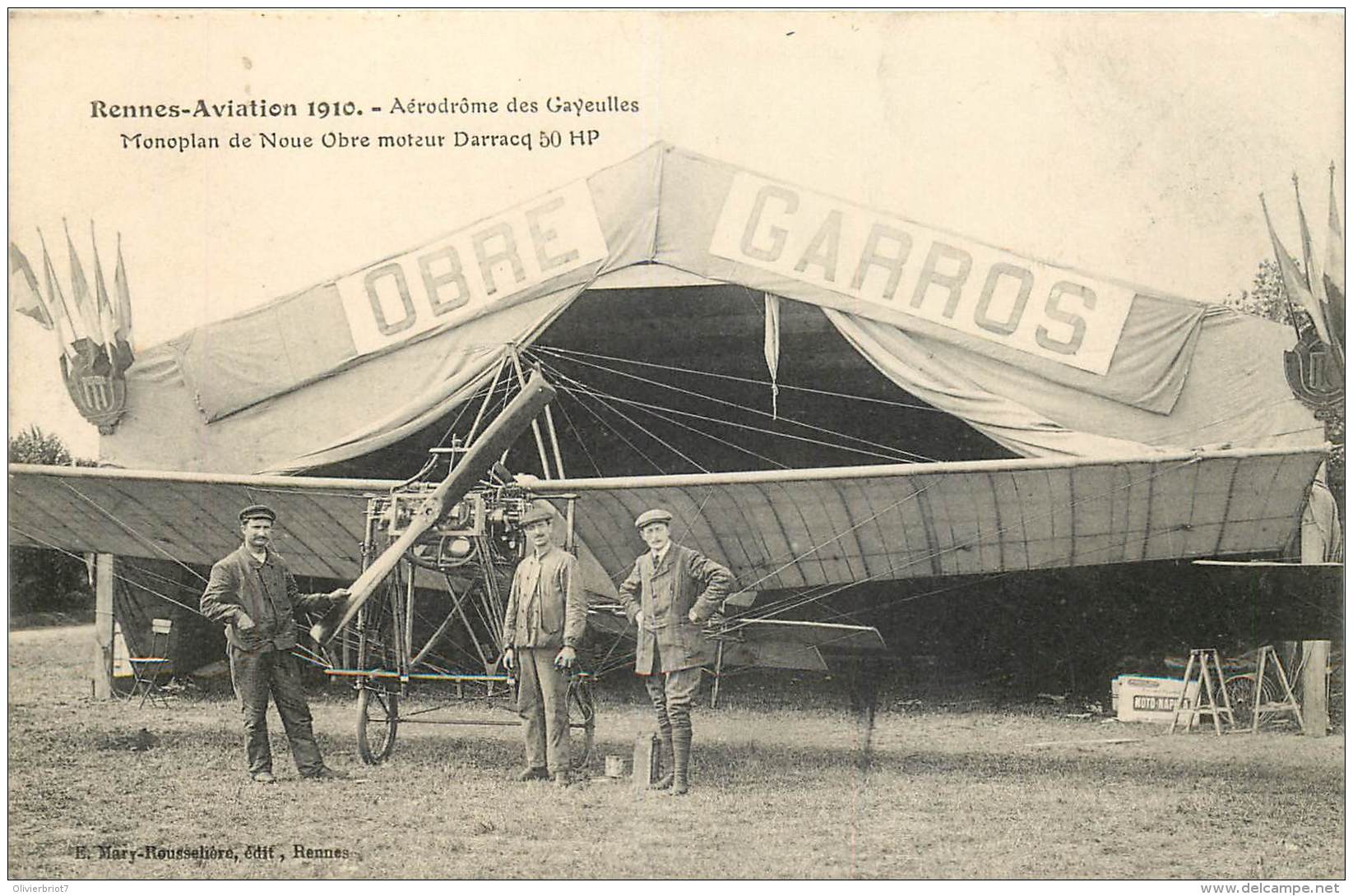 France - 35 - Rennes-Aviation 1910 - Aérodrôme Des Gayeulles - Monoplan De Noue Obre - Rennes