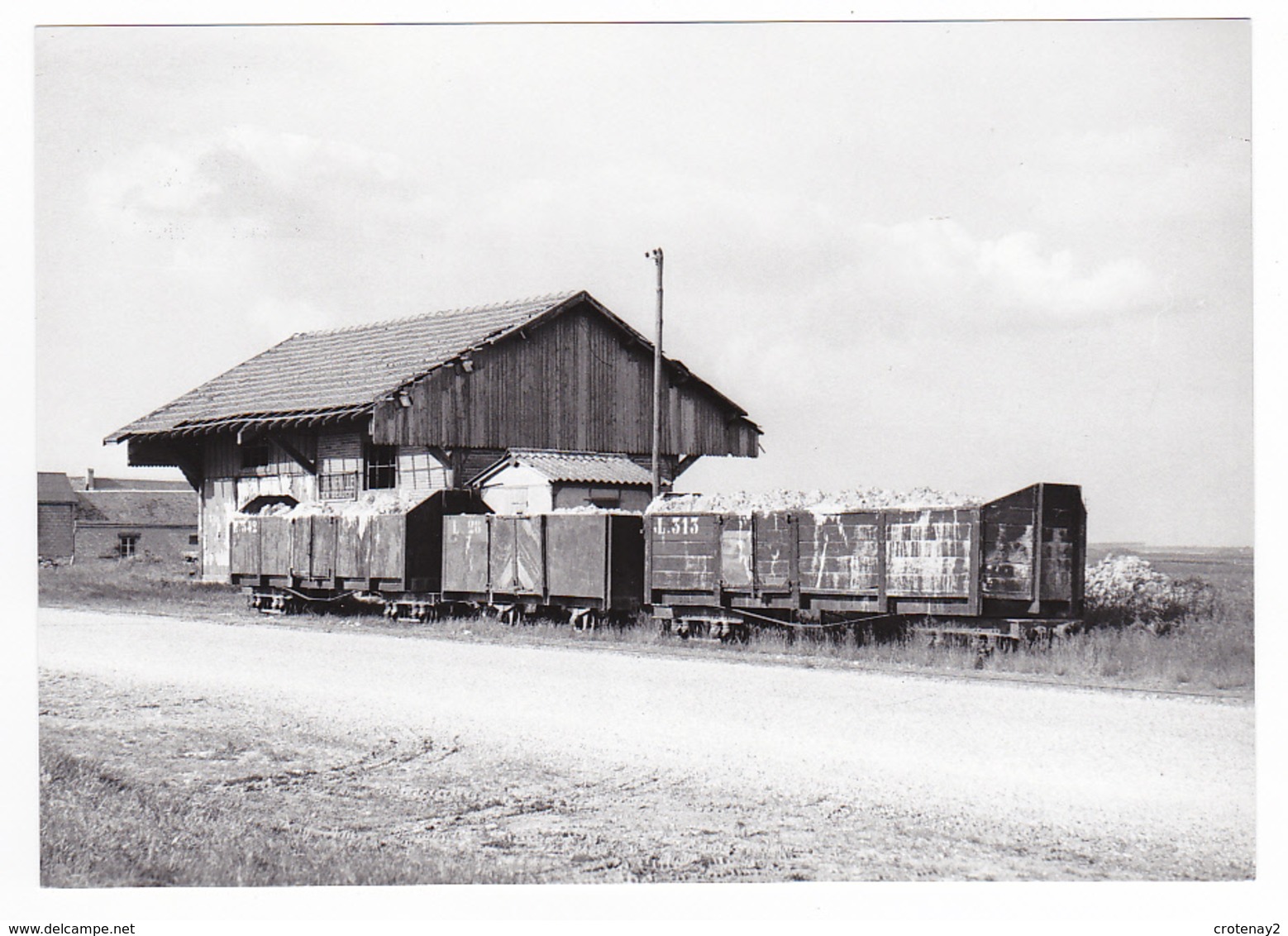 CPM TRAIN VOIR DOS 45 Greneville En Beauce Vers Pithiviers Rame De Wagons Tombereaux Chargés Le 2 Juin 1962 - Pithiviers